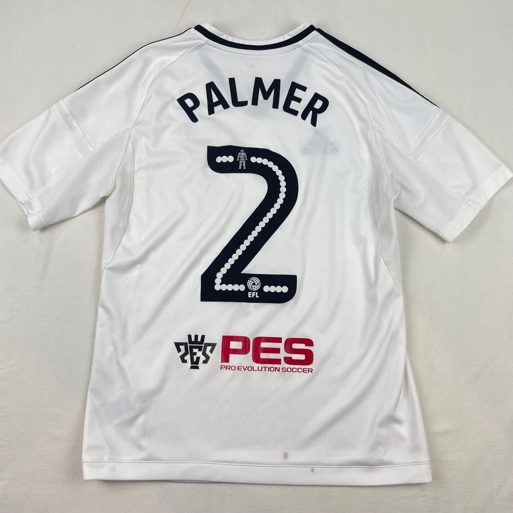 Adidas Fulham FC 2016-17 Palmer 2 Home Jersey Kids Large‎ White Soccer Shirt